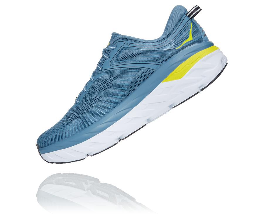 Hoka One One Koşu Ayakkabısı Erkek Mavi - Bondi 7 - EY8607941